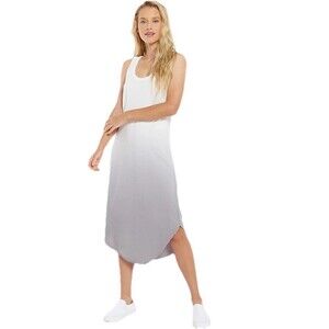 Z Supply White and Gray Midi Dress